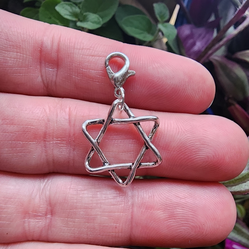 5/$25 Star of David Charm for Bracelet Backpack Zipper Pull Unisex Jewish Gift